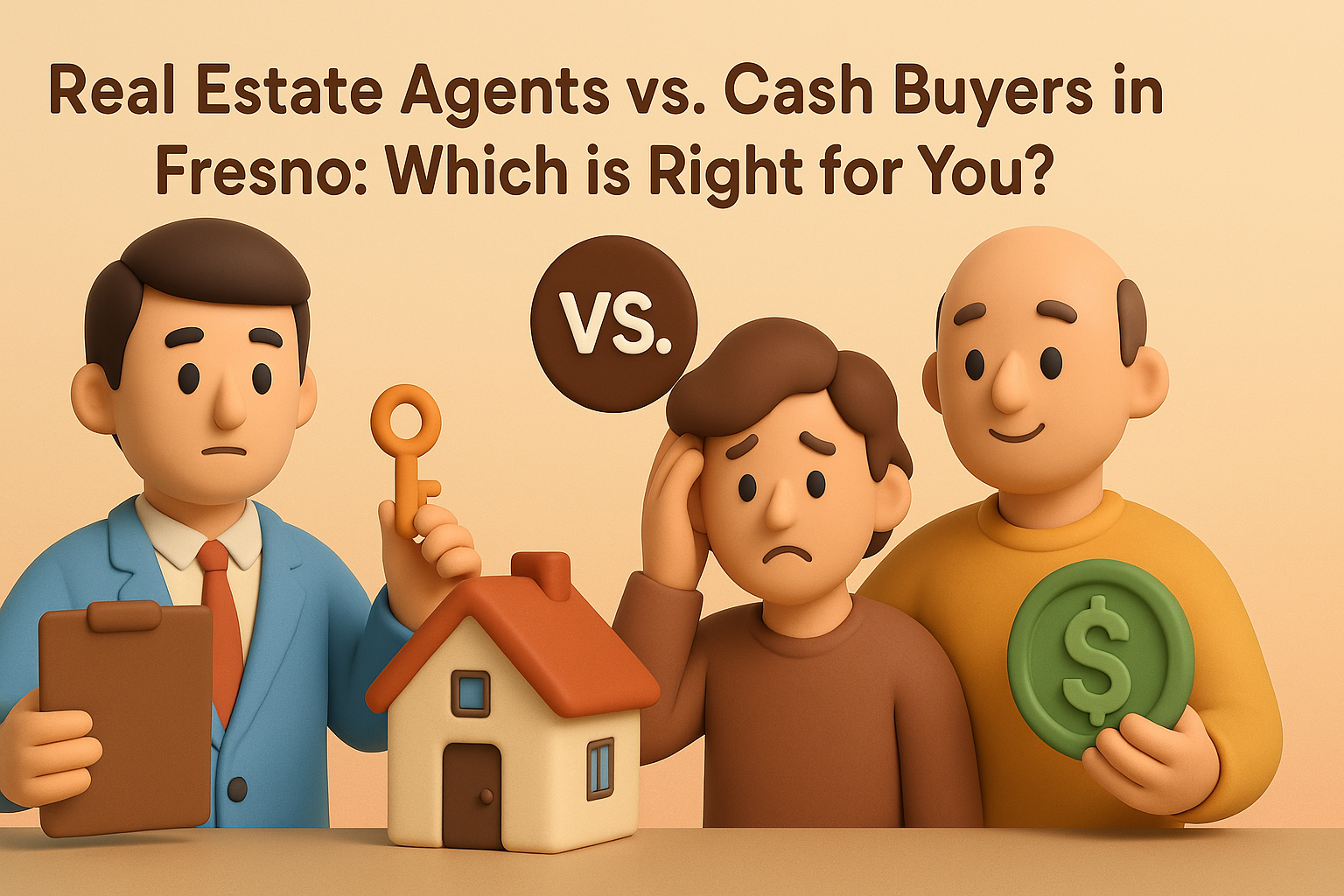 Comparison between real estate agents and cash buyers in Fresno